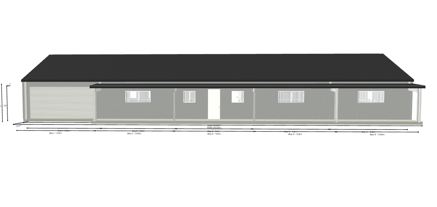 26mL x 10mW 1A Colorbond Gable Shed house Kit
