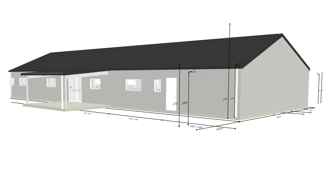 26mL x 10mW 1A Colorbond Gable Shed house Kit