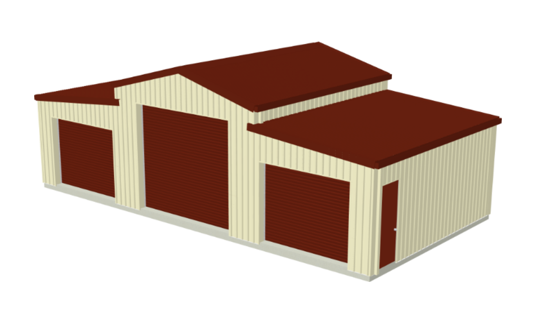 12mW x 6mL Colorbond American Barn Shed Kit