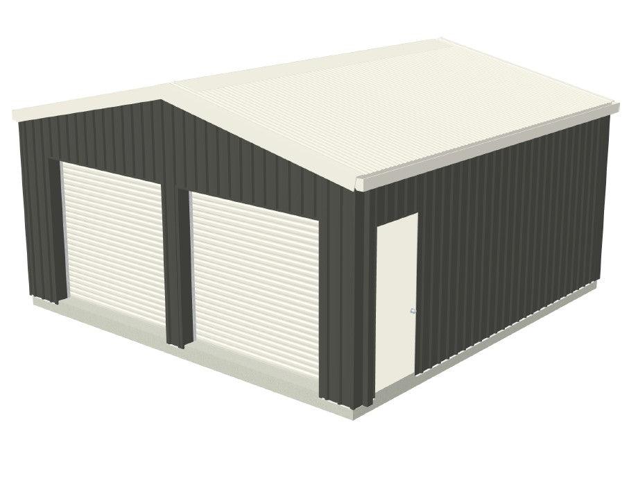 6mL x 6mW Double Garage Colorbond Gable Shed Kit - Upspec Shed Superstore