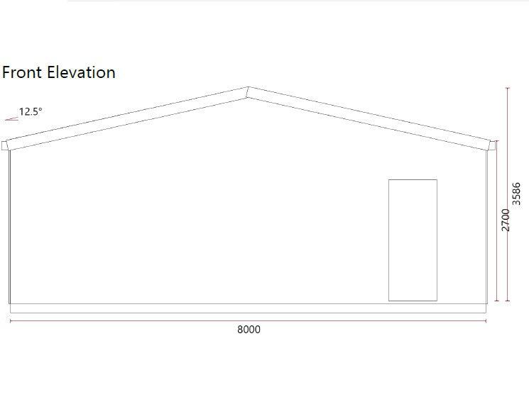12mL x 8mW Single Garage Colorbond Gable Shed Kit - Upspec Shed Superstore