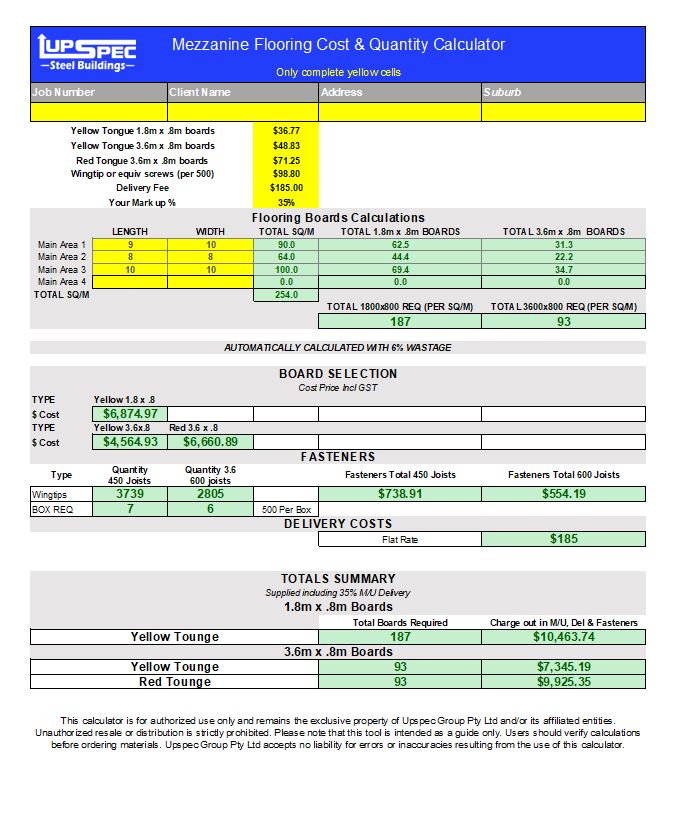 Mez Flooring Calculator Download