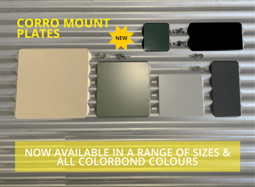 250mm x 250mm Corro Mount Plates - 6 Pack - Upspec Shed Superstore