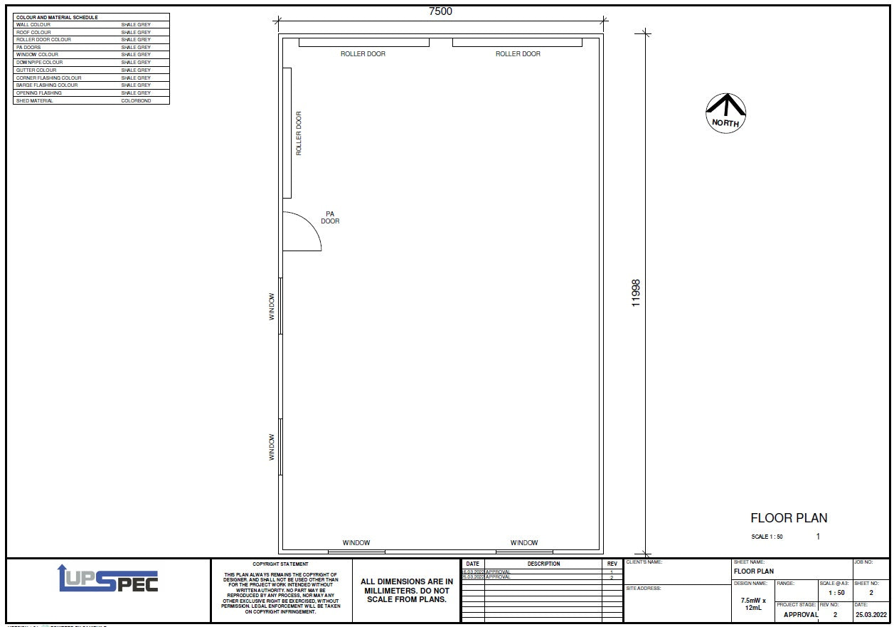 NSW Shed Approval Documents & Plans Pack