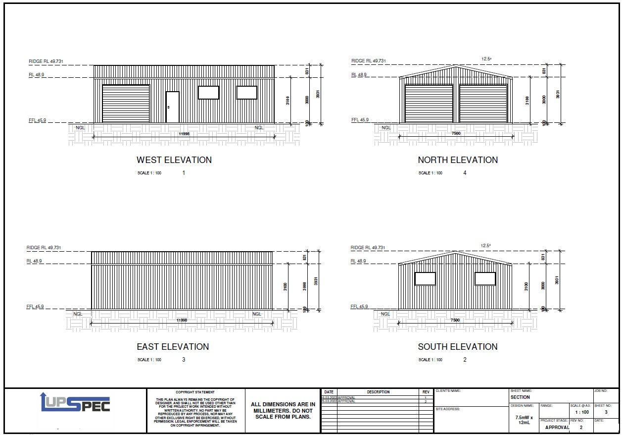 NSW Shed Approval Documents & Plans Pack