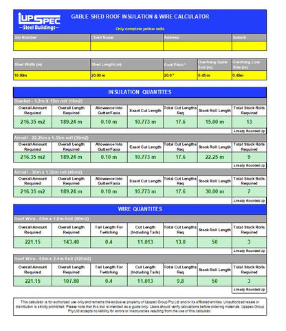 Shed Roof Insulation Calculator Download